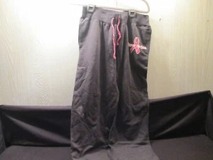 Women's Breast Cancer Awareness Sweat Pants Size L Worn Once Charcoal Gray - Bild 1 von 5