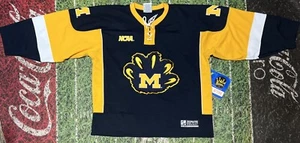 NCAA VINTAGE ZEPHYR MICHIGAN WOLVERINES HOCKEY JERSEY MEN'S SIZE 48 Pro 33 - Picture 1 of 5