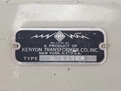 Vintage Kenyon S-13524 Modulation Transformer P-P 7.5K Tube Audio AS IS - Image 1 of 4