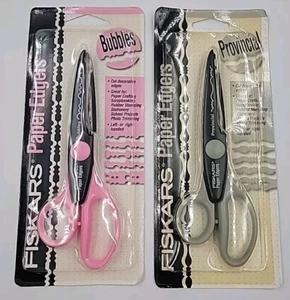 Fiskars: Crafting Paper Edgers Lot of 2 - Bubbles & Provincial/Brand New Sealed! - Picture 1 of 5