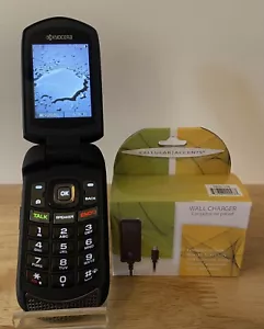 SPRINT Kyocera DuraXTP E4281 Black PTT 3G Rugged Camera Flip Phone 1462 - Picture 1 of 8