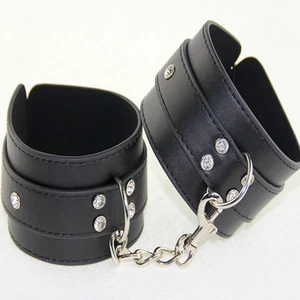 Luxus Leder Handschellen Handfesseln Fußfesseln Halsband Adult Sexspielzeug Mode - Bild 1 von 12