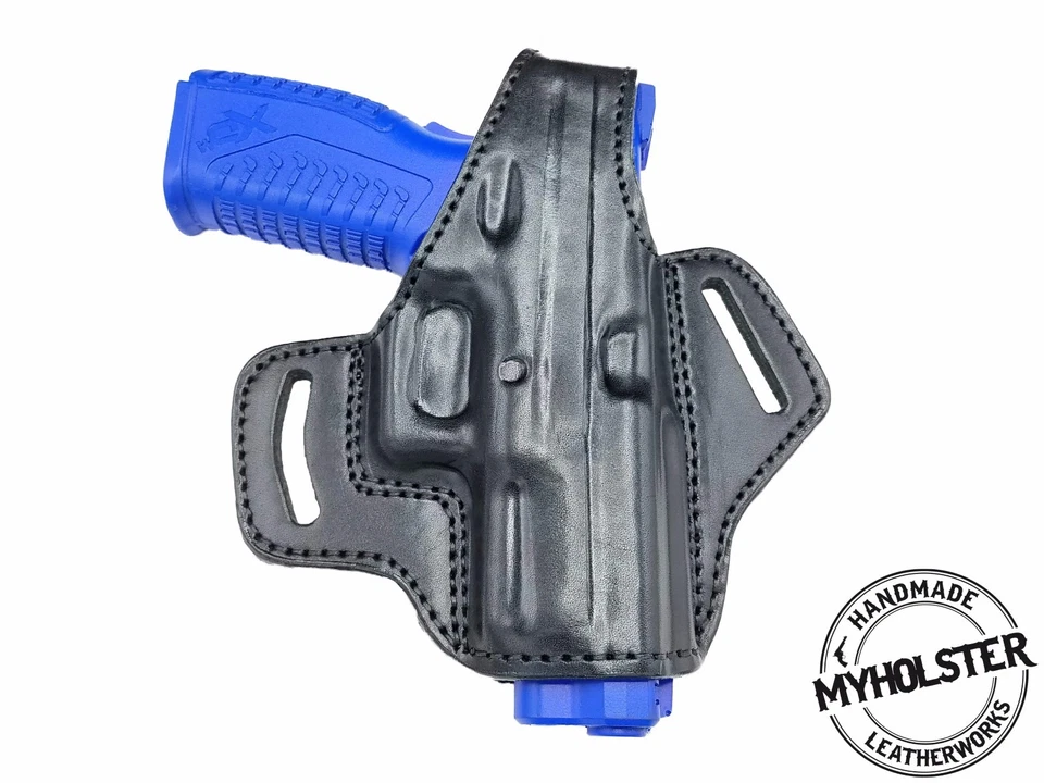 OWB Thumb Break Leather Belt Holster Fits Springfield XDM 40 S&W 4.5  - Image 1 of 1