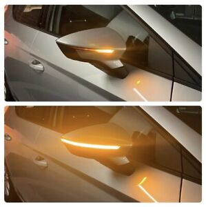 2X Dynamic LED Turn Signal Mirror Light Indicator For Seat Leon MK3 Ibiza 5f 13+