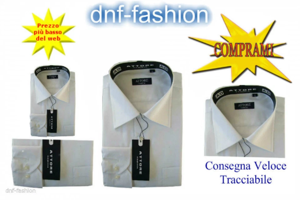 Camicia classica uomo Attore manica lunga collo classico art 056# - Immagine 1 di 1