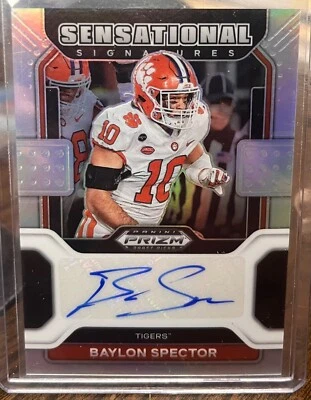 2022 PANINI PRIZM DRAFT PICKS BAYLON SPECTOR AUTO AUTOGRAPH #SS-BSP CLEMSON - Image 1 of 2