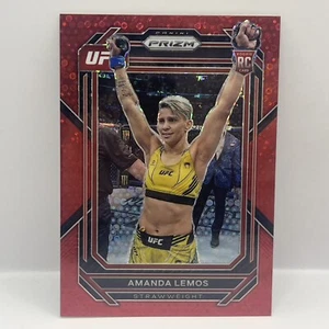 2023 Panini UFC Prizm Amanda Lemos RC #151 Undercard Disco Red #'d /99 - Picture 1 of 2