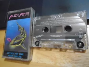RARE OOP Alex Masi CASSETTE TAPE Attack Neon Shark METAL Quiet Riot King Kobra ! - Picture 1 of 2