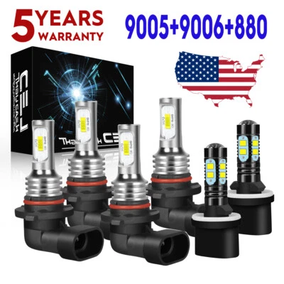 For Chevy Tahoe LT Sport Utility 4-Door 5.3L 2001-2006 LED Headlight + Fog Light - Image 1 of 4