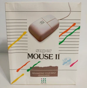 Vintage SUPER MOUSE II Serial or PS/2 Compatible Ball Mouse PC IBM AT Rare - Picture 1 of 12