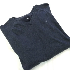 HURLEY Graphic 100% Baumwolle V-Neck Pullover Langarm Strickpullover Herren XL - Bild 1 von 10