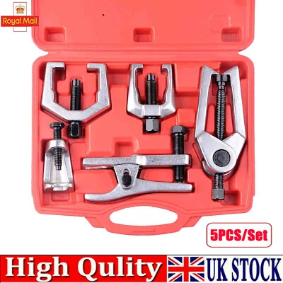 5pcs Front End Service Tool Set Ball Joint Tie Rod Kit Pitman Arm Puller Remover - Image 1 of 4