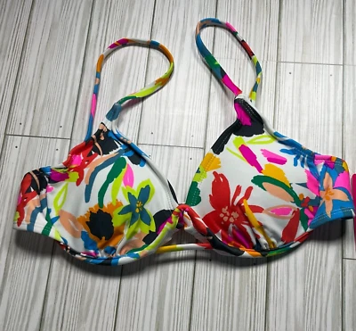 Traje de baño Xhilaration floral neón con aros talla M Foto 1 de 2