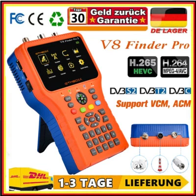 GTMEDIA 4.5''LCD DVB-S2/S2X/T/T2/C Sat Terrestrisch Kabel Signalfinder Messgerät - Bild 1 von 4