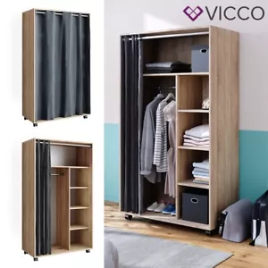 Mobiler Kleiderschrank Garderobe Doros, Sonoma 100 x 168 cm, offen rollbar Vicco - Bild 1 von 7