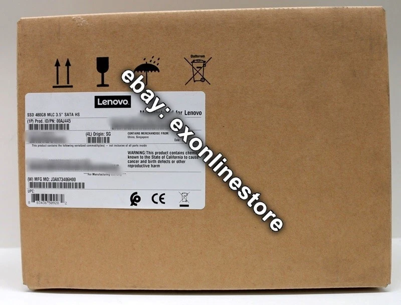 00AJ445 - 480GB 3.5" HS SATA MLC Enterprise Value SSD - Image 1 of 1