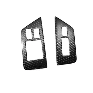 Carbon Fiber Window Door Switch Cover Kits LHD Fit For GTR R35 2008-2016 - Picture 1 of 6