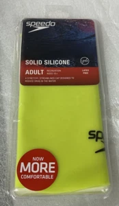 Speedo Solid Silicone Sport Neon Adult Swim Cap - One Size - New - Picture 1 of 2