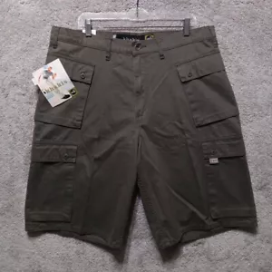 NWT Levis Khakis Silver Tab Cargo Shorts Mens 38 Gray VTG Y2K Baggy - Picture 1 of 20