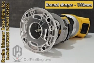 Runde Form DeWalt Oberfräse Grundplatte für DCW600 DCW604 D26200 kabelloses Eintauchen - Bild 1 von 7