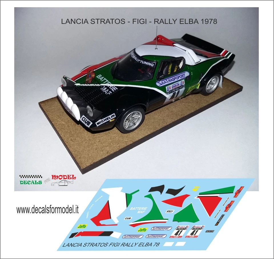 DECALS 1:43 LANCIA STRATOS FIGI RALLY ELBA 1978 - Immagine 1 di 1