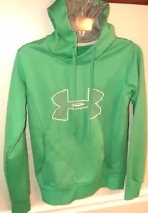 Under Armour Storm Semi Fitted Cold Gear Green Hoodie Sweatshirt Size S EUC - Picture 1 of 8