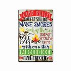 Funny Camping Rules Campfire Sign Fire Welcome Metal Decor Signs Friends Campers