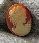 Carved Cameo Unset For Jewelry Making Looks Like Shell
