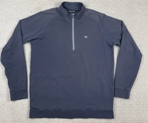 Felpa Travis Mathew Uomo Taglia L Aggiornata 1/4 Zip Pullover Grigio Elasticizzata - Foto 1 di 9