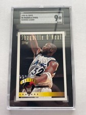 1995-96 Topps Shaquille O'Neal #6 Orlando Magic HOF SGC 9 Mint Scoring Leader