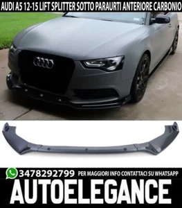 AUDI A5 2012-16 LIFT SPLITTER SPOILER DELANTERO BAJO PARACHOQUES ABS LOOK CARBON - Imagen 1 de 8
