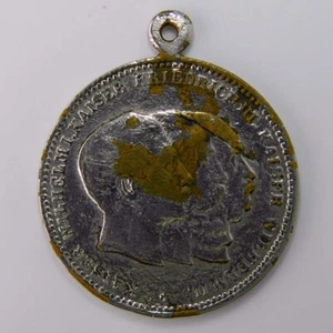 1888 Silver Prussia German States 3 Kaisers Kings Silvered Bronze Medal i015 - Picture 1 of 2