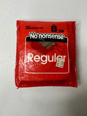 Vintage No Nonsense Pantyhose Toe Reinforce - Size Medium Tan 009 Size B - Image 1 of 3