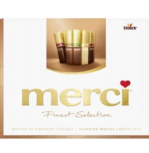 3x Merci Schokolade 165g a 16 Pralinen Mousse au Chocolat goldene Verpackung - Bild 1 von 1