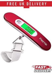 FREETOO Portable Digital Luggage Scale - Red, Up to 50kg/110 Lb Capacity - Picture 1 of 14