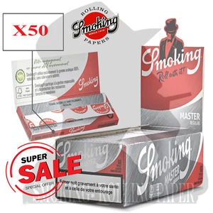 Cartine Smoking Master Corte Singole Argento Rolling Papers Silver Da50 Libretti - Picture 1 of 2