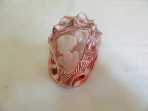 Handgeschnitzte Muschel Muschel Kamee Frau Italien Deko Sammlerstück Kunst - Bild 1 von 4