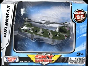 Motormax Skywings - Boeing Chinook RAF Helicopter - 9CM Diecast Aircraft Toy - Picture 1 of 4