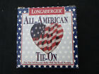 Longaberger All-American Tie On, Heart w/Flag, New In Box