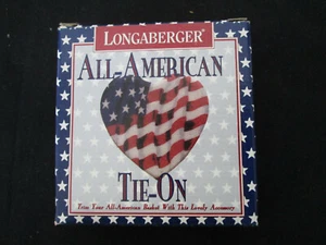 Longaberger All-American Tie On, Heart w/Flag, New In Box - Picture 1 of 2