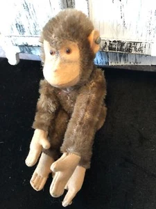 VTG Steiff Mohair Monkey Made In Germany Button in Ear approx 6 " - Picture 1 of 4