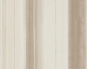 A.S. Papel pintado Création 95724-1 Fioretto rayas no tejido beige marrón crema estructura - Imagen 1 de 5