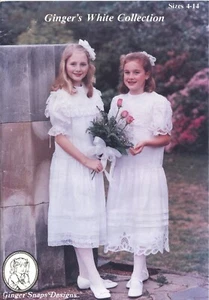 Ginger Snaps Ginger's White Collection Girls Dress Sz 4-14 UC Heirloom Sewing - Picture 1 of 2