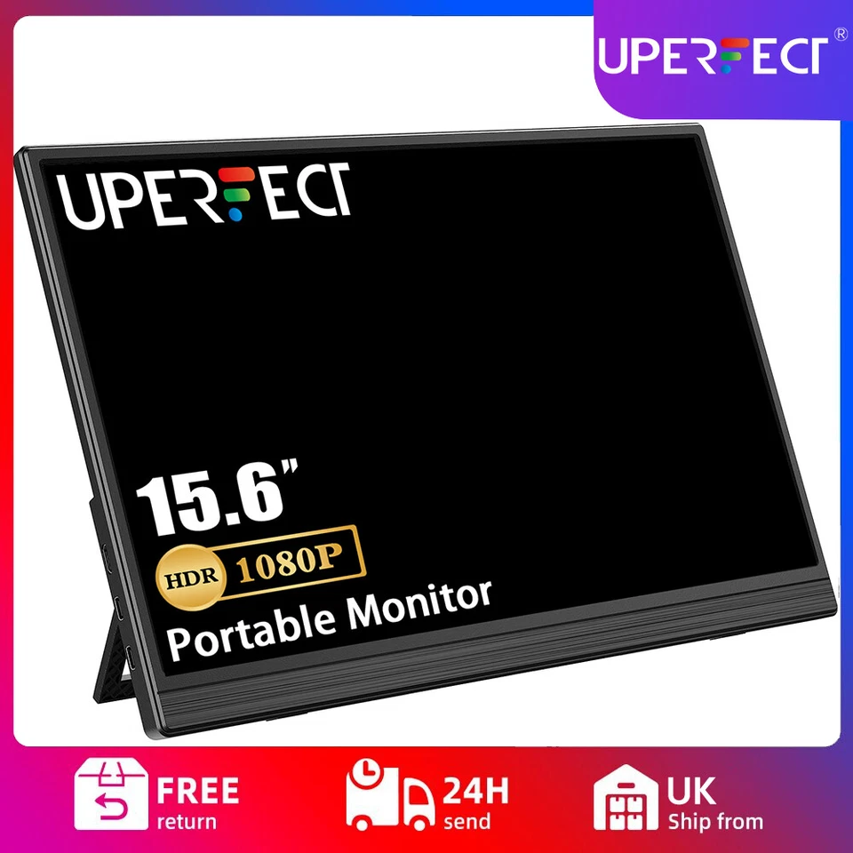 UPERFECT UK 15.6" 1920*1080 IPS Extend Screen Portable Monitor for Laptop, PS4, Xbox 2025