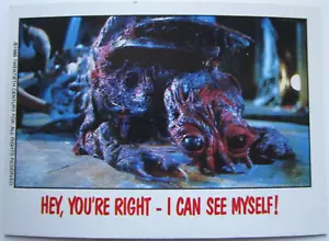 Fright Flicks 1988 Topps Card #81 (NM) ~ La mosca scena del film horror - Foto 1 di 2