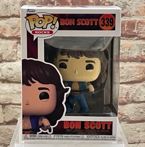 Funko Pop! Rocks - Bon Scott # 339 - AC/DC Singer - VAULTED - FREE PopShield - Picture 1 of 14