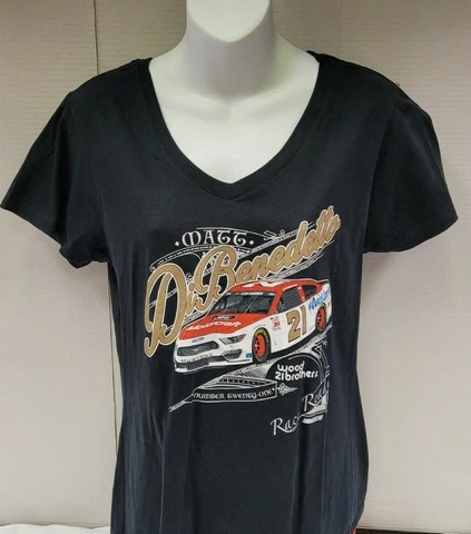 Matt DiBenedetto #21 Ladies V-Neck Nascar Driver T-Shirt Cover
