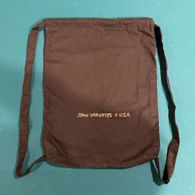 JOHN VARVATOS ⭐️ EE. UU. Bolsa para el Polvo Cordón Mochila Cubierta Nuevo Algodón Ligero Foto 1 de 4