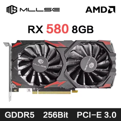 MLLSE AMD Radeon RX 580 8GB 2048SP Graphics Card GDDR5 256-bit PCI Ex-Black - Image 1 of 4