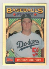 2001 Topps Finest Origins Refractor #14 Darren Dreifort Los Angeles Dodgers BV$5